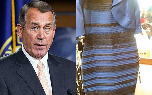 How We Know Boehner Doesn’t Care About #TheDress